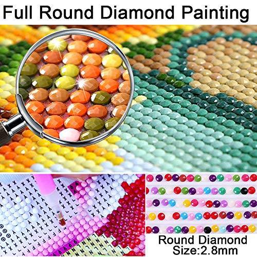 Diamond Painting Kabine Diamant Painting Bilder Mond Diamond Painting Erwachsene Basteln, DIY Diamond Painting Set Kinder Stickerei Kreuzstich Malerei Art Kits für Wanddeko Aesthetic, 300X100CM von Dxoaoocc