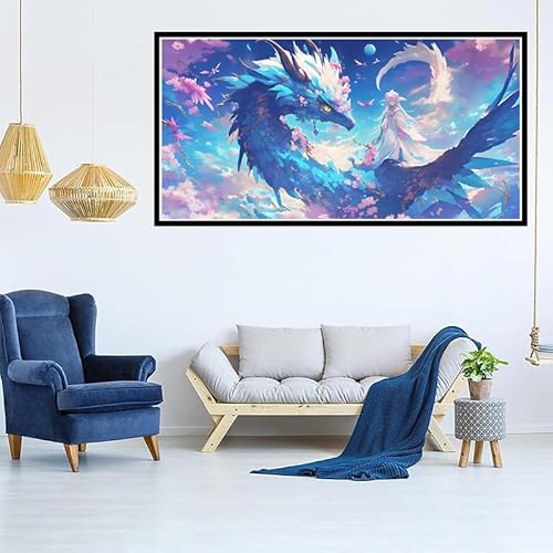 Hund Diamond Painting XXL 100X50CM, DIY 5D Diamant Painting Set Farbe Diamant Painting Bilder Kinder Erwachsene Mosaikherstellung Basteln Mädchen Geschenke, Herbst Zimmer Deko Wohnzimmer, Gifts von Dxoaoocc