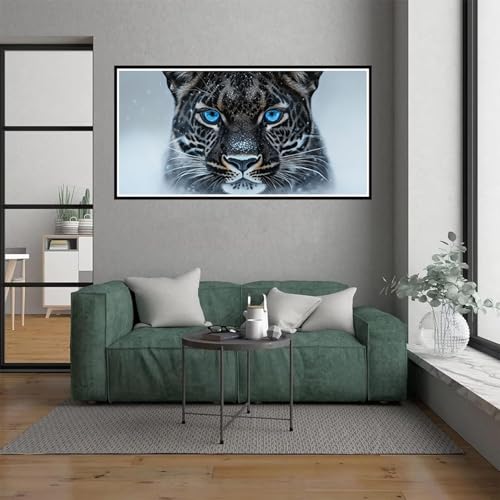 Leopard Malen Nach Zahlen Erwachsene, malen nach zahlen kinder Tier DIY Handgemalt Ölgemälde Kit für anfänger und Erwachsene Mit 3 Pinseln und acrylfarbe, Herbst Zimmer Deko Schlafzimmer, 80x160cm von Dxoaoocc