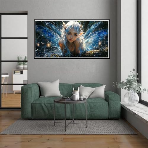 Malen Nach Zahlen Erwachsene Elf Malen Nach Zahlen ab 7 Jahre Mädchen, Mädchen Paint by Numbers Bastelset Erwachsene Frauen für Home Deko Wohnzimmer, Mit Pinseln und acrylfarbe, Ohne Rahmen, 70x140xm von Dxoaoocc