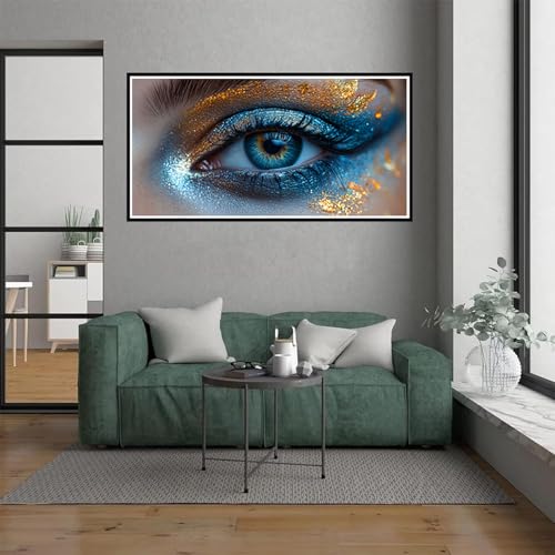 Malen Nach Zahlen Erwachsene Kunst Malen Nach Zahlen ab 7 Jahre Mädchen, auge Paint by Numbers Bastelset Erwachsene Frauen für Home Deko Wohnzimmer, Mit Pinseln und acrylfarbe, Ohne Rahmen, 70x140xm von Dxoaoocc