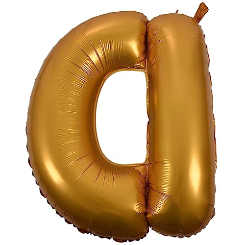 Dxoniislh 40-Goldballon-Geburtstagsfeier-Dekorationen Helium-Aluminiumfilm Buchstabe-Ballon, Alphabet D von Dxoniislh