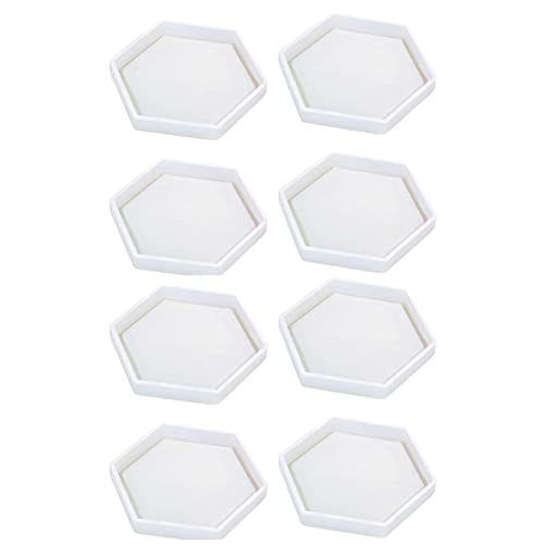 Dxoniislh 8 Paket Hexagon Silikon Untersetzer Formt Silikon Harz Form, Klare Epoxid Formen für Das Gießen mit Harz, Beton, Zement und Polymer Ton von Dxoniislh