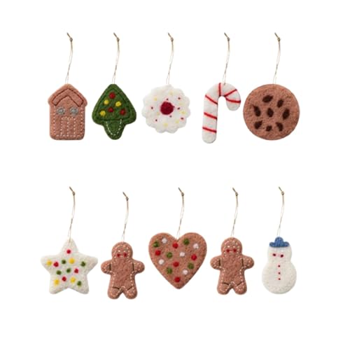 Christmas Gingerbread Ornaments, Felt Gingerbread Decorations, Gingerbread Tree Pendants, Christmas Tree Ornaments, Holiday Felt Ornaments, Gingerbread Man Decor, for Christmas Tree von Dybnuhoc