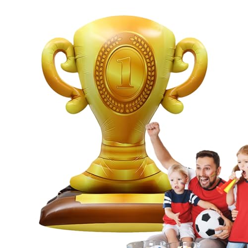 Dybnuhoc Trophäenballon,Ballon mit dem ersten Preis, Goldballons 4D, Sportballons für den ersten Preis, Dekorationen für Spielpartys, Goldfolienballons, Dekorationen für Fußball-Geburtstagsfeiern für von Dybnuhoc