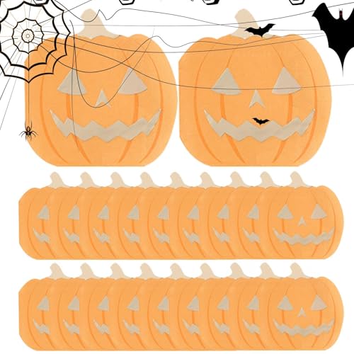 Perfect Halloween Paper Napkin, Spooky Decorations, Pumpkin Printed Napkins, Halloween Beverage Napkins, 20 Sheets/pack, 25x25cm/9.84x9.84, for Halloween Party Supplies von Dybnuhoc