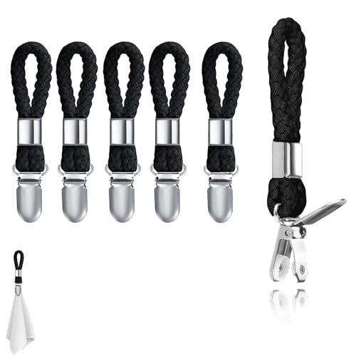 6 Stück Handtuchklammern, Handtuchclips Set mit Schlaufen Aufhänger für Handtücher für Bad Handtuch Klammern Kücher Handtuch Aufhänger Schränken Handtuch Clips Geschirrtücher Handtuch Aufhänger Clips von Dycjotyl