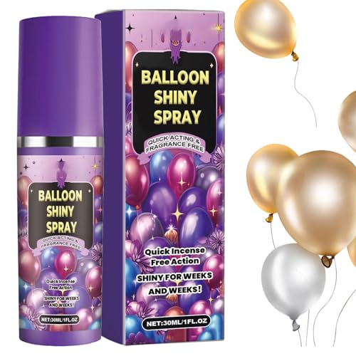 Dyeulget Ballon-Glanzspray,Hochglanz-Ballonspray | Glänzendes Finish-Spray für Luftballons - Latex-Ballonglanz für ein strahlendes Aussehen, schnell trocknender Ballonglanz, Spray für glänzende von Dyeulget