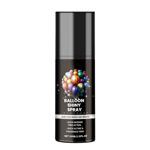 Dyeulget Ballonglanzspray, Glanzspray für Luftballons | 100 ml Ballons glänzendes Spray | Balloon Shiny Enhancer, Shiny Glow Spray, Ballonspray, damit Ballons glänzen und länger halten von Dyeulget