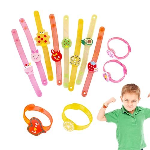 Dyeulget Leuchtendes Armband, LED-Armbänder, leuchtendes Spielzeug, bunte blinkende Armbänder, leuchtet im Dunkeln, Partygeschenk für Kinder und Erwachsene, 12 Stück von Dyeulget