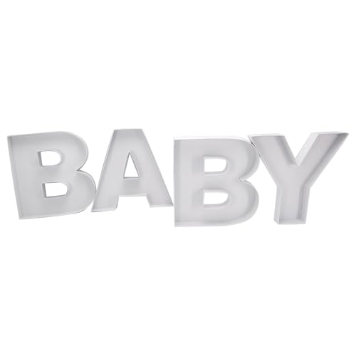 22,9 cm große Baby-Buchstabe zum Befüllen für Babyparty, Party, Süßigkeitenbrett, Lebensmittel-Pappmaché, Serviertablett (weiß) von Dylcypheria