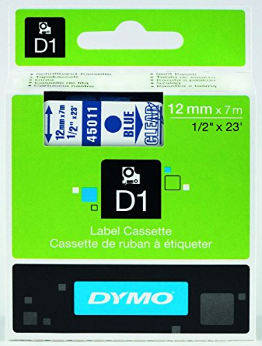 Dymo Schriftband-Kassette 12 mm 45011 7,0 m blau/transparent 45011 von Dymo®