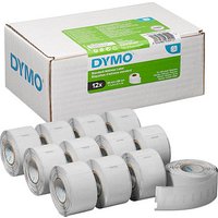 DYMO Etikettenrollen für Etikettendrucker S0722370 weiß, 28,0 x 89,0 mm, 12 x 130 Etiketten von Dymo