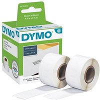 DYMO Etikettenrollen für Etikettendrucker S0722370 weiß, 28,0 x 89,0 mm, 2 x 130 Etiketten von Dymo