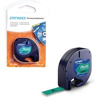 DYMO Schriftband LetraTag 91224 S0721640, 12 mm schwarz auf grün von Dymo