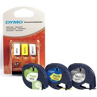 DYMO Schriftbänder LetraTag 91241 S0721800, 12 mm farbig sortiert von Dymo