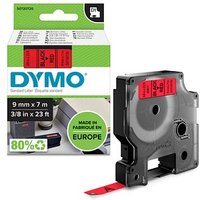 DYMO Schriftband D1 40917 S0720720, 9 mm schwarz auf rot von Dymo