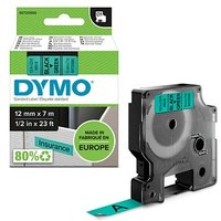 DYMO Schriftband D1 45019 S0720590, 12 mm schwarz auf grün von Dymo