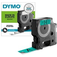 DYMO Schriftband D1 S0720890, 19 mm schwarz auf grün von Dymo