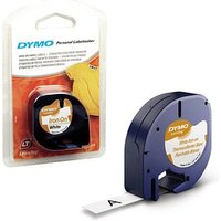 DYMO Textil-Schriftband LetraTag 18768 S0718850, 12 mm schwarz auf weiß von Dymo