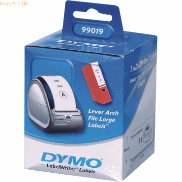 Dymo LabelWriter Ordneretiketten schmal weiß VE=110 Stück von Dymo