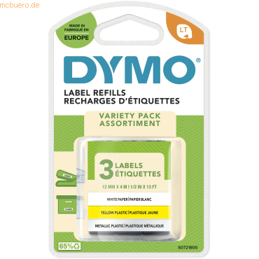 Dymo Schriftbänder Dymo LetraTag Starterpack 12mm von Dymo