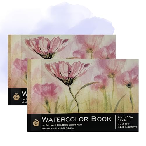 Premium Aquarellblock 300g/m² I 30 Seiten I Archivierbare Qualität I Perfekte Vielseitigkeit für lebendige Kunstwerke I Ideal für Aquarell, Gouache, Tempera & Acryl (A5 Doppel Sparpack) von DynamiX