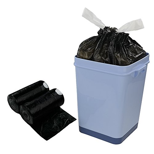 Dynko Müllbeutel 10 Liter mit zugband, Schwarze Müllbeutel 110 Beutel von Dynko