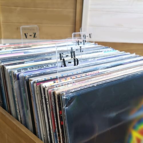 Effiziente Klassifizierung mit Alphabet-Karteikarten, CD-Plattenspieler, Vinyl-Organizer (horizontale CD-Karten) von DystopiaWorld