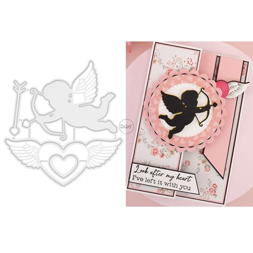 DzIxY Cupid Wings Metall-Stanzformen für Kartenherstellung, Prägepapier-Stanz-Set, Scrapbook-Schablonen, Zubehör, Maschinenvorlagen von DzIxY