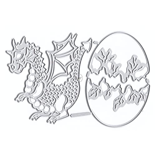 DzIxY Dinosaurier Eier Metall Stanzformen für klare Stempel und Metall Stanzformen Sets für Kartenherstellung Scrapbooking Papierbedarf Dichtungen Aufbewahrungstaschen von DzIxY