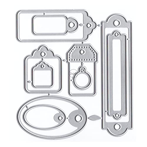 DzIxY Etikett Ovale Metall-Stanzformen für Kartenherstellung, Prägepapier, Stanzformen, Scrapbook, Maschinenschablonen, Aufbewahrungstaschen, Zubehör von DzIxY