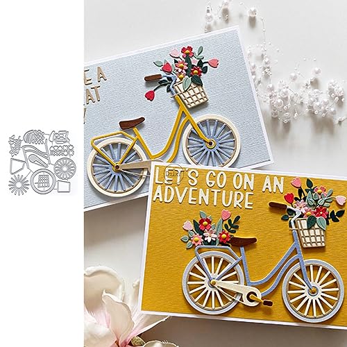 DzIxY Fahrräder Karten Metall Stanzformen für Kartenherstellung Kit Prägung Papier Stanzformen Scrapbook Maschine Schablonen Lagerung Taschen Supplies von DzIxY