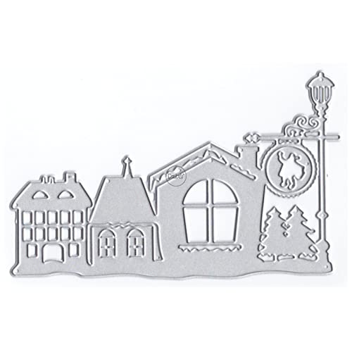 DzIxY House Street Light Metall Stanzformen für klare Briefmarken und Metall Stanzformen Sets für Kartenherstellung Scrapbooking Papierbedarf Dichtungen Aufbewahrungstaschen von DzIxY