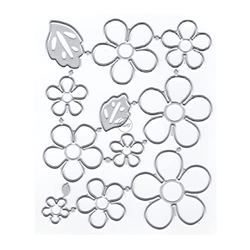 DzIxY Many Frames Flowers Foliage Metall Stanzformen für Kartenherstellung Kit Prägepapier Stanzformen Scrapbook Maschine Schablonen Aufbewahrungstaschen Zubehör von DzIxY