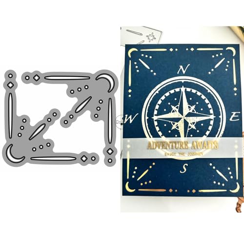 DzIxY Metall-Stanzformen mit Sternen und Mond, Spitze, für Kartenherstellung, Prägepapier, Stanzformen, Scrapbooking, Maschinen, Schablonen, Aufbewahrungstaschen, Zubehör von DzIxY