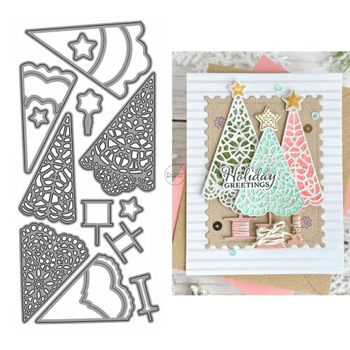 DzIxY Metall-Stanzschablonen für Kartenherstellung, Stanzschablonen-Set für Prägung, Papier, Stanzformen, Scrapbooking, Schablonen, Zubehör, Maschinenvorlagen von DzIxY