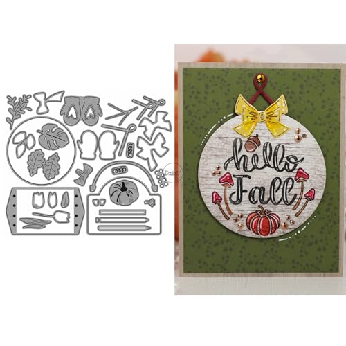 DzIxY Metall-Stanzschablonen mit Weihnachtshandschuhen für Kartenherstellung, Prägepapier, Stanzformen, Scrapbooking, Maschinen, Schablonen, Aufbewahrungstaschen, Zubehör von DzIxY