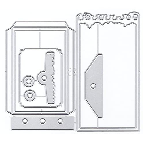 DzIxY Quadratisches Klebeband Metall Stanzformen für Kartenherstellung Kit Prägepapier Stanzformen Sammelalbum Maschine Schablonen Aufbewahrungstaschen Zubehör von DzIxY