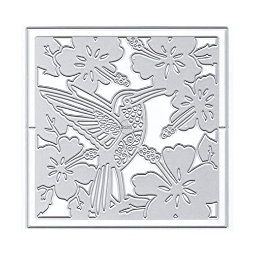 DzIxY Schatten Blumen Vögel Bordüren Metall Stanzformen für Kartenherstellung Kit Prägepapier Stanzformen Scrapbook Maschine Schablonen Aufbewahrungstaschen Zubehör von DzIxY