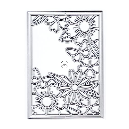 DzIxY Schöne Blume Schmetterling Rand Metall Stanzformen für Kartenherstellung Kit Prägepapier Stanzformen Scrapbook Maschine Schablonen Lagerung Taschen Supplies von DzIxY