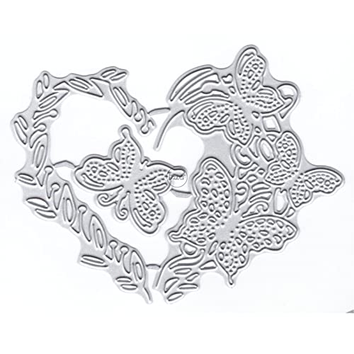 DzIxY Schöne Herz Spitze Schmetterling Metall Stanzformen für Kartenherstellung Kit Prägepapier Stanzformen Sets Scrapbooking Maschine Schablonen Aufbewahrungstaschen Zubehör von DzIxY