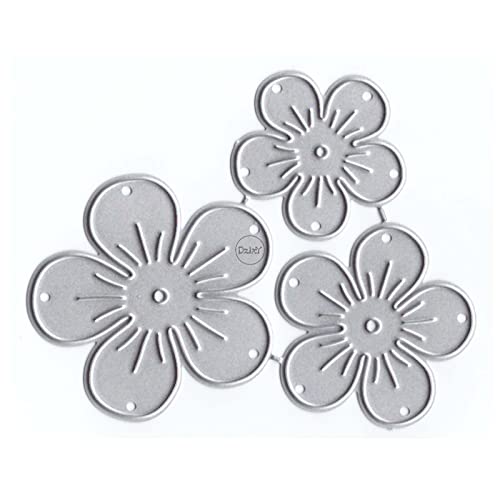 DzIxY Überlappende Blumen-Metall-Stanzformen für Kartenherstellung, Prägepapier, Stanzformen, Scrapbook, Maschinenschablonen, Aufbewahrungstaschen, Zubehör von DzIxY