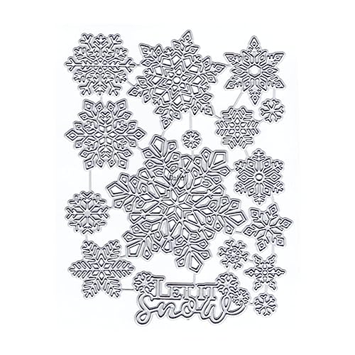 DzIxY Unregelmäßige Schneeflocke Metall Stanzformen für Kartenherstellung Kit Prägepapier Stanzformen Sets Scrapbooking Maschine Schablonen Aufbewahrung Taschen Liefert von DzIxY