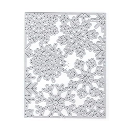 DzIxY Weihnachten Schneeflocken Metall Stanzformen für Kartenherstellung Kit Prägepapier Stanzformen Scrapbook Maschine Schablonen Lagerung Taschen Supplies von DzIxY