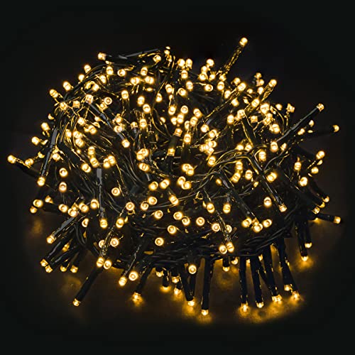 EMOS LED Cluster Lichterkette warmweiß, Länge 8m, 400 LEDs, 230V mit Stecker, Multifunktion 8 Modi, mit Timer, Lichterkette Büschel geeignet für Innen und Außen wasserdicht IP44 von EMOS