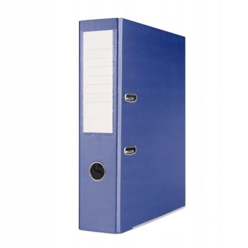 Emba Ordner A4 80mm Breit | Premium Büroordner | Aktenordner Briefordner Pappordner Schlitzordner Blau von E M B A