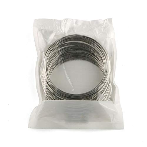 E-outstanding 100 Stück Silber Memory Form Draht-Schnallen für Schmuckherstellung, Verpackung, Steine, Halsketten und Armbänder, Durchmesser 60 mm, 0,6 mm (24 Gauge) von E-outstanding