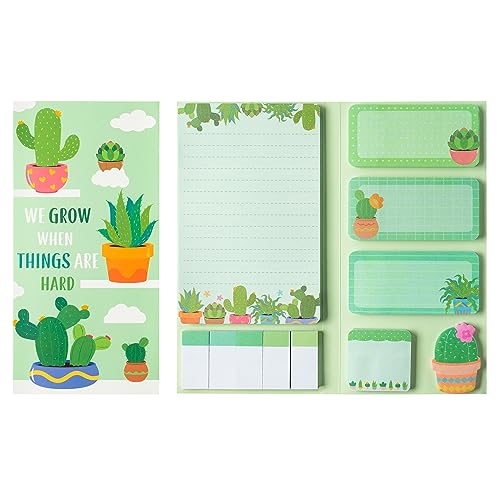 Cactus 550 Blätter Haftnotizen Set Kaktus geformte Papierclips Neuheit Selbstklebende Haftnotizen Schreiben Memo Pads für Kinder Home Office Schulbedarf Seite Marker Geschenk für Lehrer Schüler von E1mity