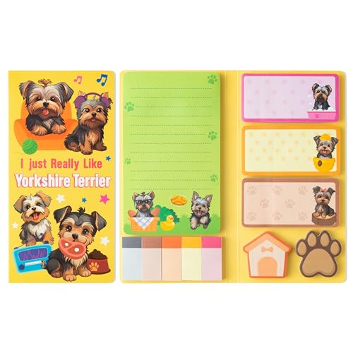 Niedlich Yorkshire-Terrier Haftnotizen Set - 550 Blätter Kawaii Hund geformte Papierclips Neuheit Self-Stick Schreiben Memo Pads Hundeliebhaber Page Marker für Kinder Home Office Schulbedarf Geschenk von E1mity